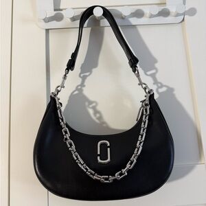 The Curve Bag by Marc Jacob Shoulder Bag with Silver Chain